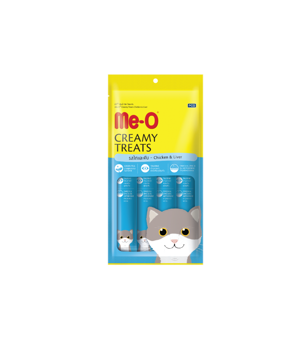 MeO Cat Lick (Creamy Treats) – Chicken & Liver Flavour (15g x 4)
