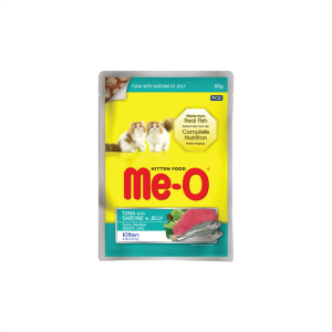 MeO Kitten Pouch - Tuna with Sardine in Jelly (80g)