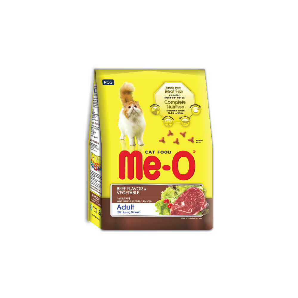 MeO Cat Dry Food – Beef Flavour & Vegetable (1.2kg)