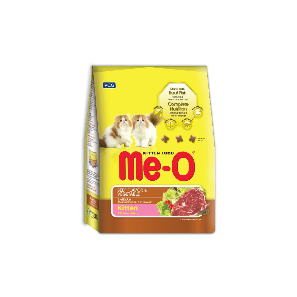 MeO Kitten Dry Food – Beef & Vegetables (7kg)