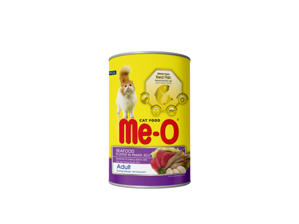 MeO Cat Canned - Seafood Platter in Prawn (400g)