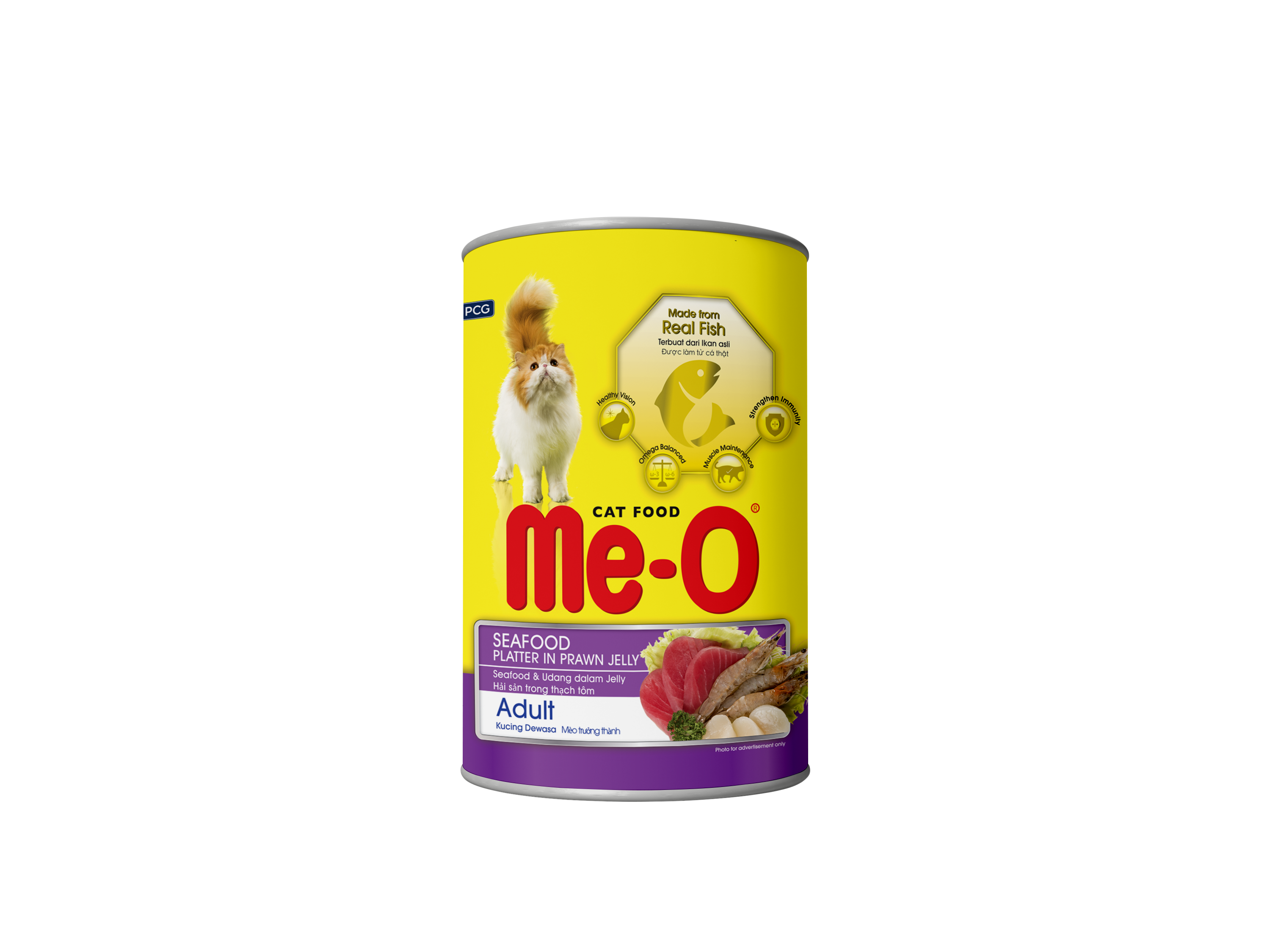 MeO Cat Canned – Seafood Platter in Prawn (400g)