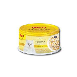 MeO Delite Premium Cat Canned - Tuna with Cheese in Jelly (80g)